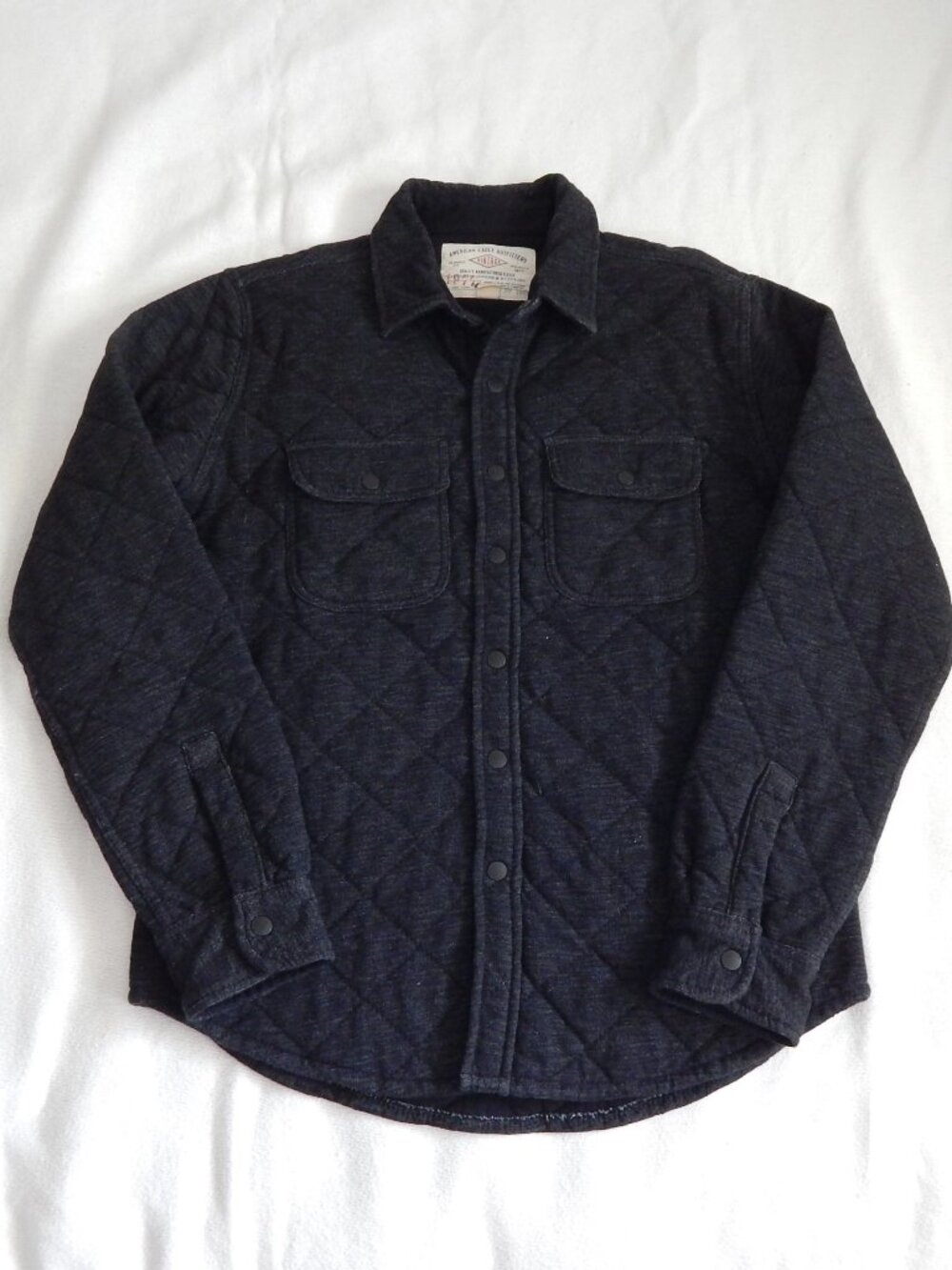 American Eagle Outfitters Quilted Shirt Jacket - Men's Size Medium Dark Gray